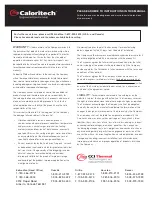 Preview for 8 page of Caloritech BX2011S Installation, Operation, Maintenance Instructions & Spare Parts