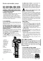 Preview for 4 page of Calpeda 6SDX Series Original Operating Instructions