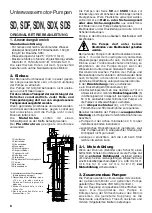 Предварительный просмотр 6 страницы Calpeda 6SDX Series Original Operating Instructions