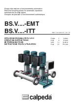 Calpeda BS V EMT Series Operating Instructions Manual preview
