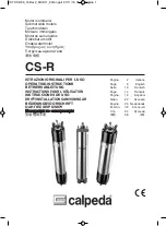 Предварительный просмотр 1 страницы Calpeda CS-R Series Operating Instructions Manual