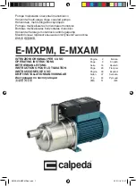 Calpeda E-MXAM Operating Instructions Manual preview