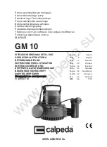 Предварительный просмотр 1 страницы Calpeda GM 10 Operating Instructions Manual