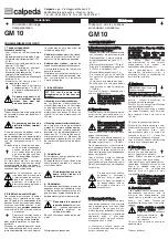 Предварительный просмотр 4 страницы Calpeda GM 10 Original Operating Instructions