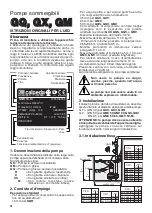 Предварительный просмотр 2 страницы Calpeda GQ Series Original Operating Instructions