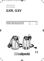 Calpeda GXM 11 Original Operating Instructions preview