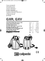 Предварительный просмотр 1 страницы Calpeda GXR Series Operating Instructions Manual