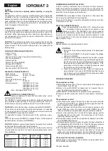 Preview for 4 page of Calpeda IDROMAT 3 Original Operating Instructions