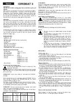 Preview for 8 page of Calpeda IDROMAT 3 Original Operating Instructions