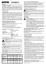 Предварительный просмотр 6 страницы Calpeda IDROMAT 5 Original Operating Instructions