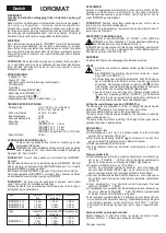 Preview for 8 page of Calpeda IDROMAT 5 Original Operating Instructions