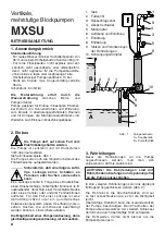 Preview for 8 page of Calpeda MXSU Original Operating Instructions