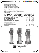 Calpeda MXV 100-65 Operating Instructions Manual preview