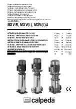 Preview for 1 page of Calpeda MXV-B Series Original Operating Instructions