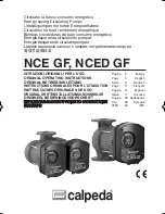 Предварительный просмотр 1 страницы Calpeda NCE GF Series Original Operating Instructions