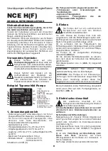 Preview for 8 page of Calpeda NCE HF Original Operating Instructions