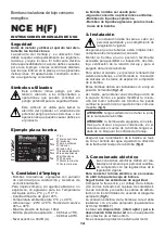 Preview for 14 page of Calpeda NCE HF Original Operating Instructions