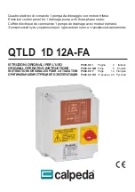 Calpeda QTLD 1D 12A-FA Original Operating Instructions preview