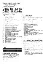 Предварительный просмотр 2 страницы Calpeda QTLD 1D 12A-FA Original Operating Instructions