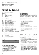 Предварительный просмотр 2 страницы Calpeda QTLD 2D 12A-FA Original Operating Instructions