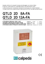 Предварительный просмотр 1 страницы Calpeda QTLD 2D 8A-FA Original Operating Instructions