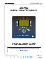 Calsense ET2000e Programming Manual preview