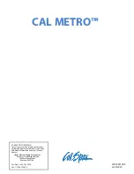 Preview for 20 page of Calspas CAL METRO Manual