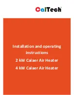 Caltech Calaer 2 kW Installation And Operating Instructions Manual preview