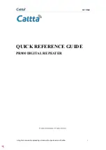 Preview for 1 page of Caltta PR900 Quick Reference Manual