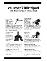 Preview for 3 page of Calumet 7100 Series CK7114 Operating Instructions