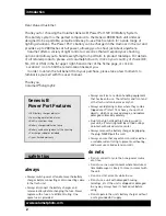 Preview for 2 page of Calumet Genesis B Power Port User Manual