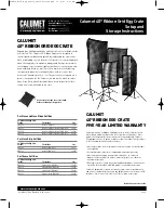 Preview for 1 page of Calumet RM3322 Setup And Storage Instructions