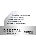 Preview for 1 page of Calypso IKMS063TR Instruction Manual