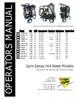 Cam Spray 1450SHDE Operator'S Manual preview