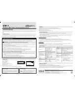 Cam-Wave CW-1 Instruction Manual preview