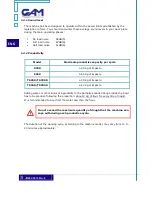 Preview for 8 page of cam SX50 Installation Operating And Maintenance Istructions