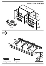 Preview for 2 page of Camaflexi Baja 6 Drawer Shabby White Dresser Assembly Instructions Manual