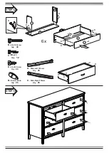 Preview for 8 page of Camaflexi Baja 6 Drawer Shabby White Dresser Assembly Instructions Manual