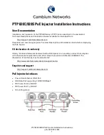 Cambium Networks PTP 820 Series Installation Instructions preview