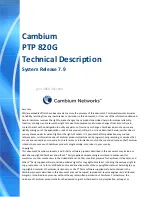 Cambium Networks PTP 820G Technical Description предпросмотр