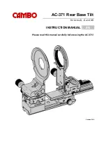 Предварительный просмотр 1 страницы Cambo AC-371 Instruction Manual