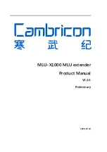 Preview for 1 page of Cambricon MLU-X1000 Product Manual