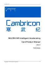 Предварительный просмотр 1 страницы Cambricon MLU290-M5 Product Manual