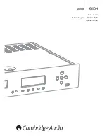 Cambridge Audio 640Hazur Network Manual preview