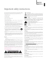 Preview for 3 page of Cambridge Audio AXR100 User Manual