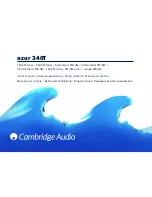 Cambridge Audio Azur 340T User Manual предпросмотр