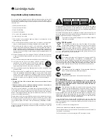 Предварительный просмотр 4 страницы Cambridge Audio Azur 351R User Manual