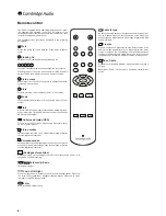 Предварительный просмотр 8 страницы Cambridge Audio Azur 351R User Manual