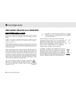 Предварительный просмотр 60 страницы Cambridge Audio azur 640C V2.0 User Manual