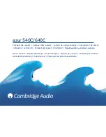 Cambridge Audio Azur 640C User Manual preview